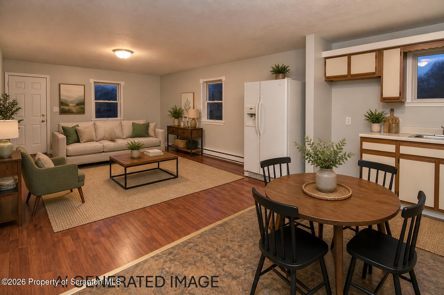 1418 North Main Avenue Scranton, PA 18508 - Photo 11 of 26 a view of a dining room with furniture and wooden floor