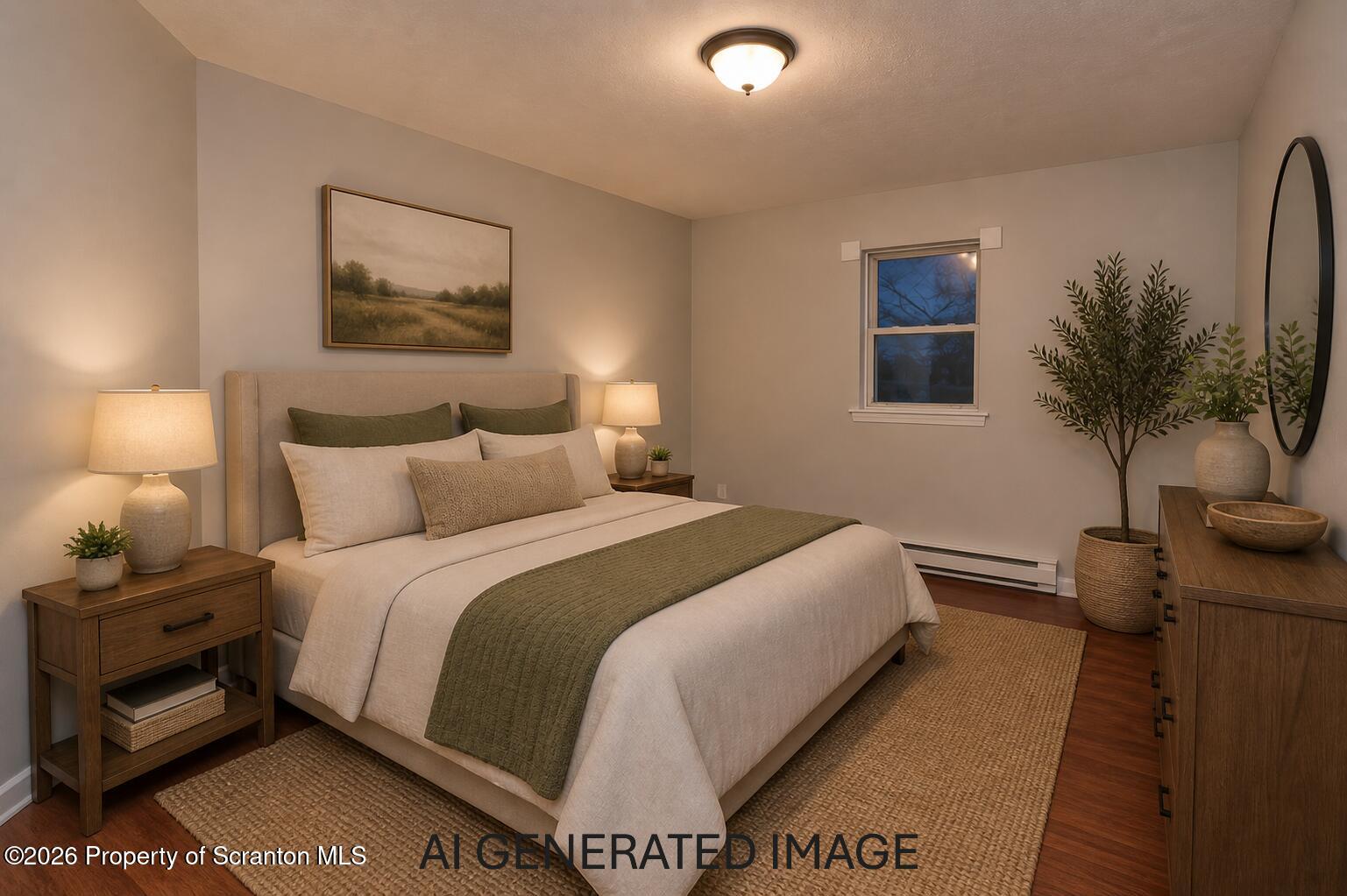 1418 North Main Avenue Scranton, PA 18508 - Photo 19 of 26 a bedroom with bed and a painting on the wall