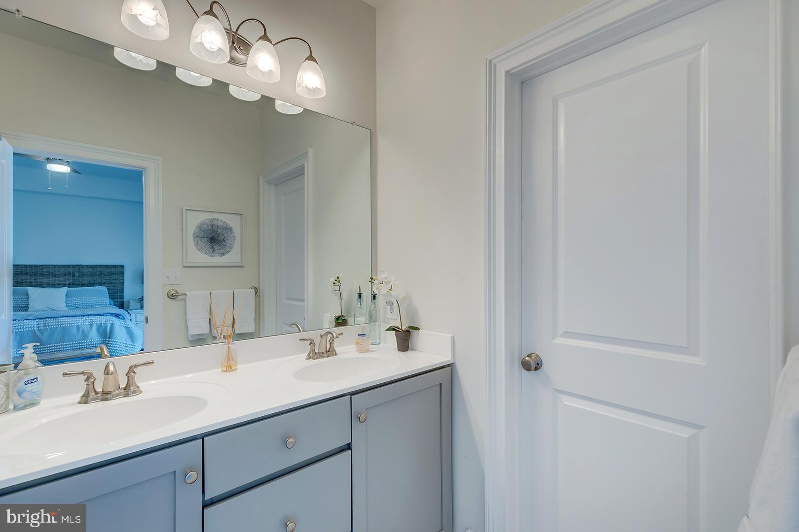 18799 Bethpage Drive, Unit 16E Lewes, DE 19958 - Photo 30 of 68 a bathroom with a sink vanity and a mirror