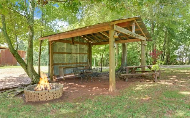 a view of a room with racks