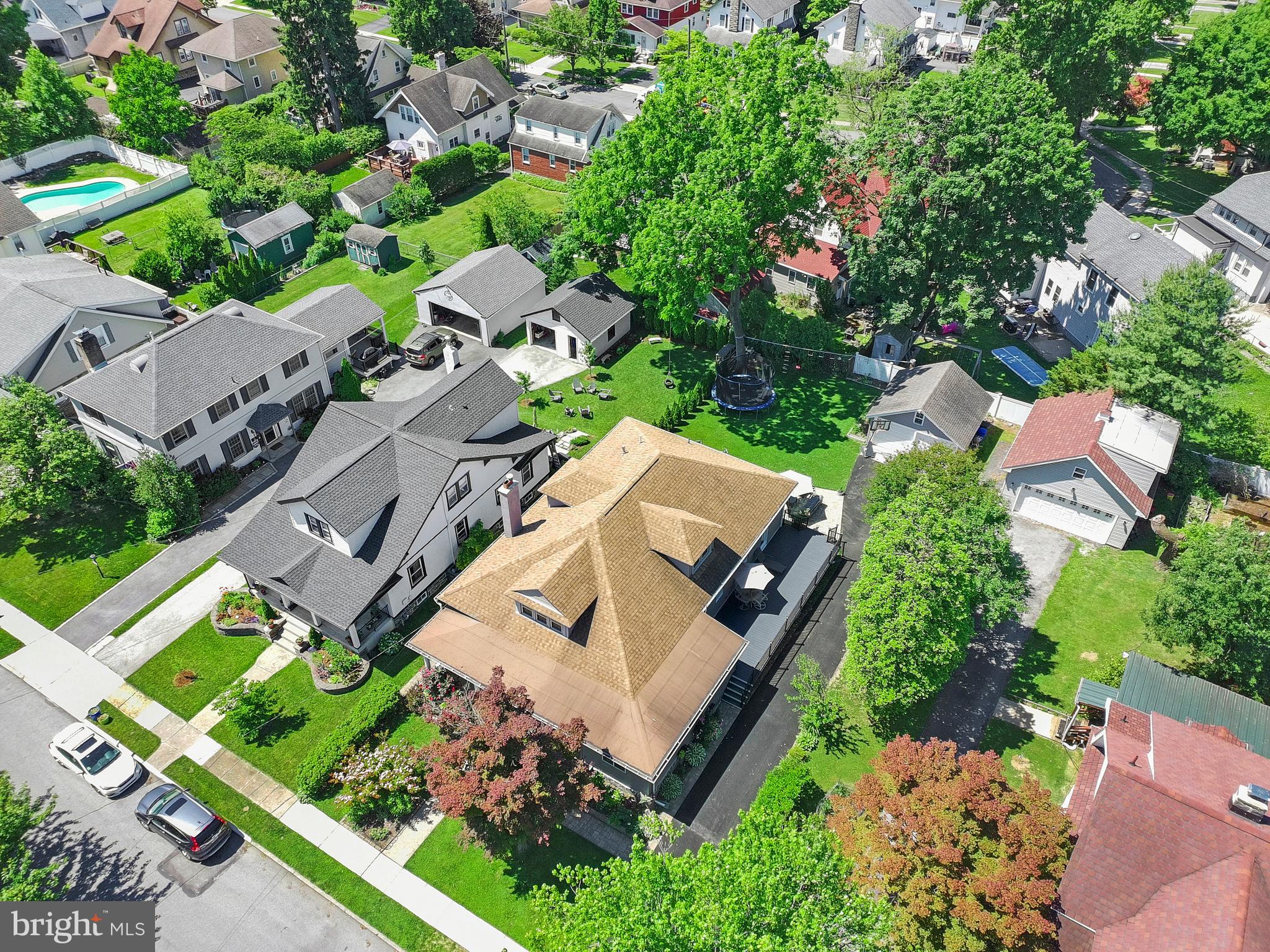 1118 Allston Road Havertown, PA 19083 - Photo 54 of 58 an aerial view of a house with garden space and street view