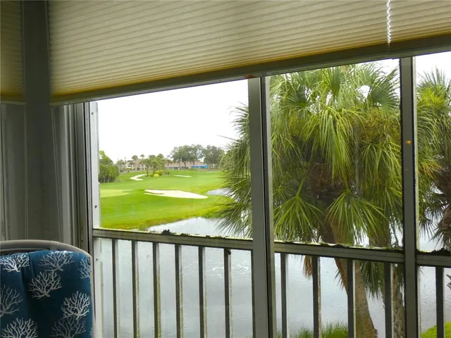 a view of balcony and yard from a balcony