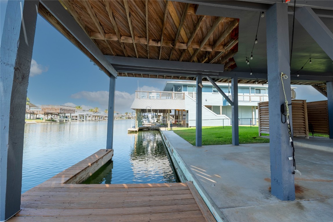 4729 Jolly Roger Road Jamaica Beach, TX 77554 - Photo 7 of 45 a view of swimming pool with outdoor seating