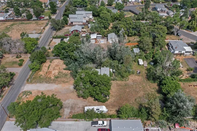 an aerial view of multiple house