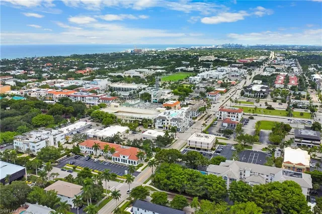 an aerial view of a city