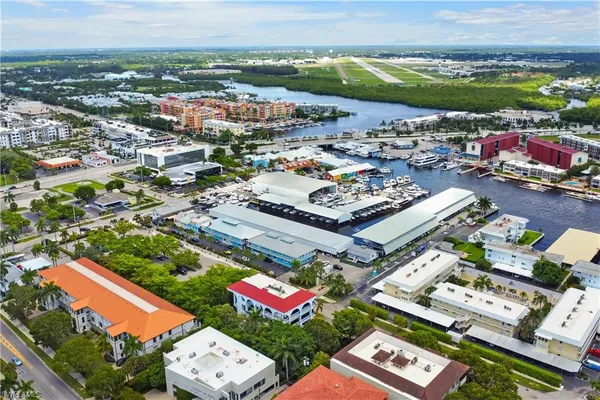 an aerial view of a city