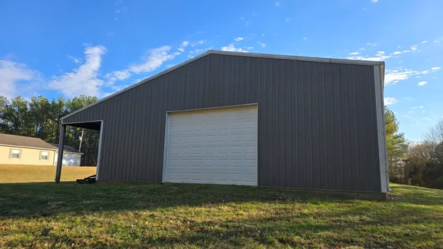 a house with trees in the background