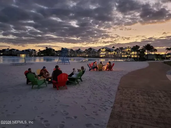 a view of a terrace with chairs