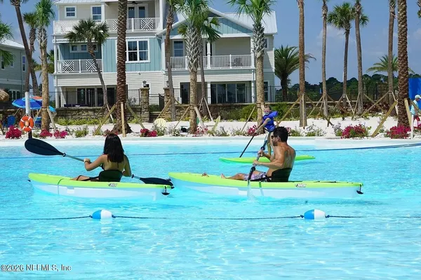 a park with lots of swings and slides