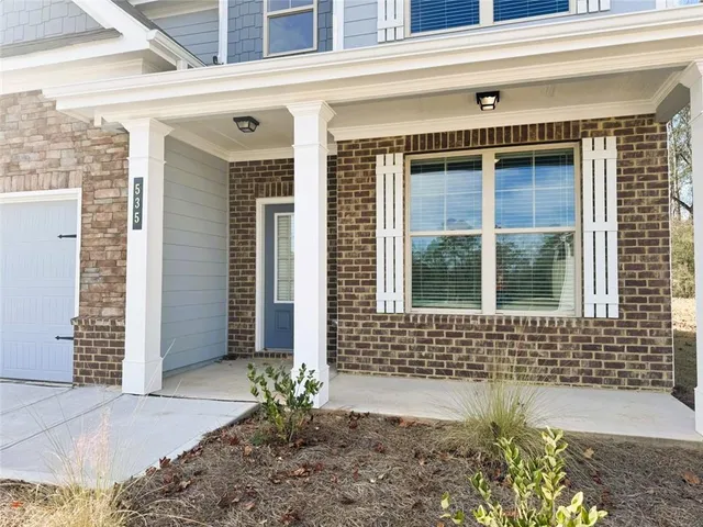 a front view of a house