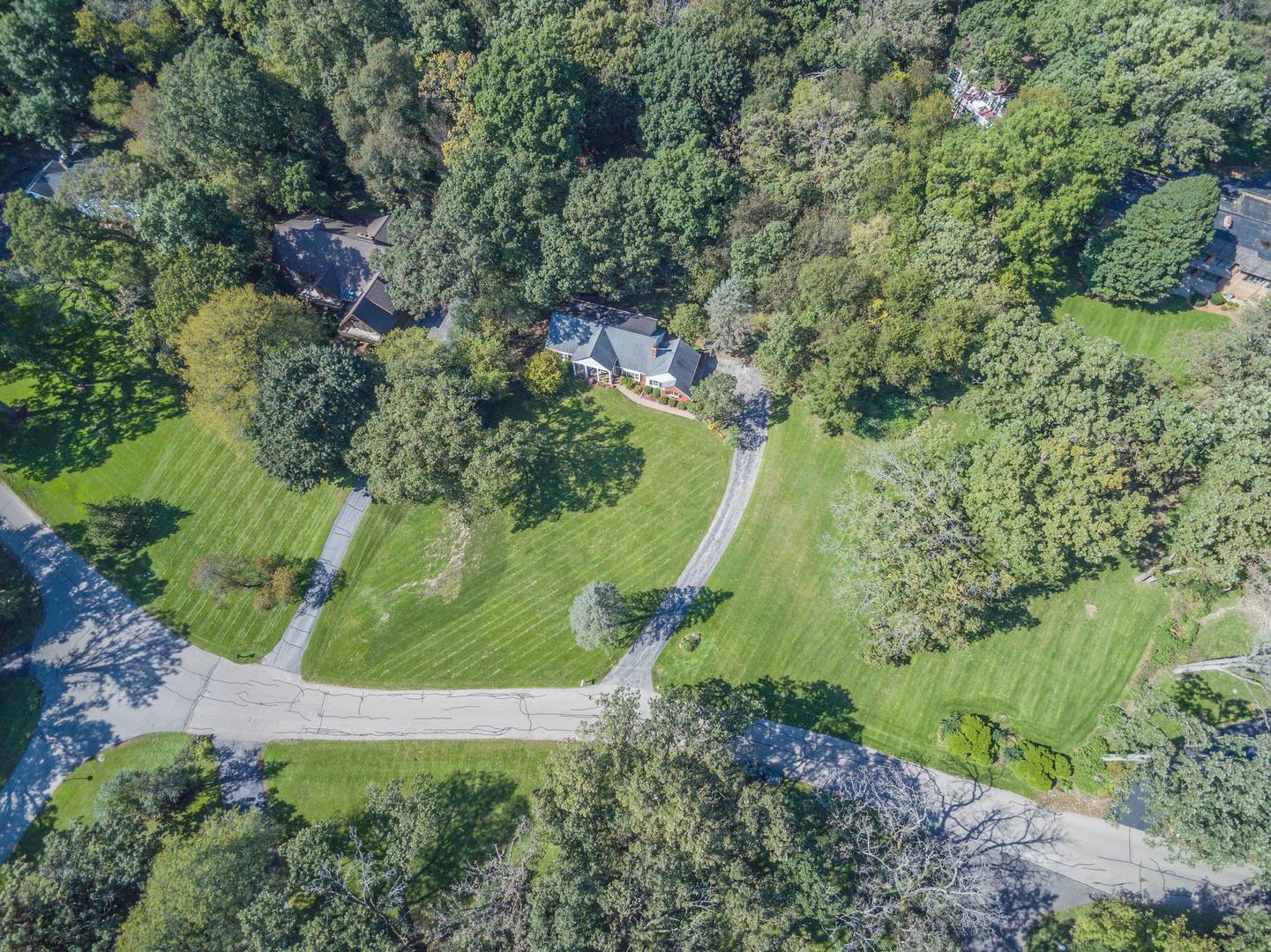 20 Marryat Road Trout Valley, IL 60013 - Photo 21 of 33 an aerial view of residential house with outdoor space and trees all around