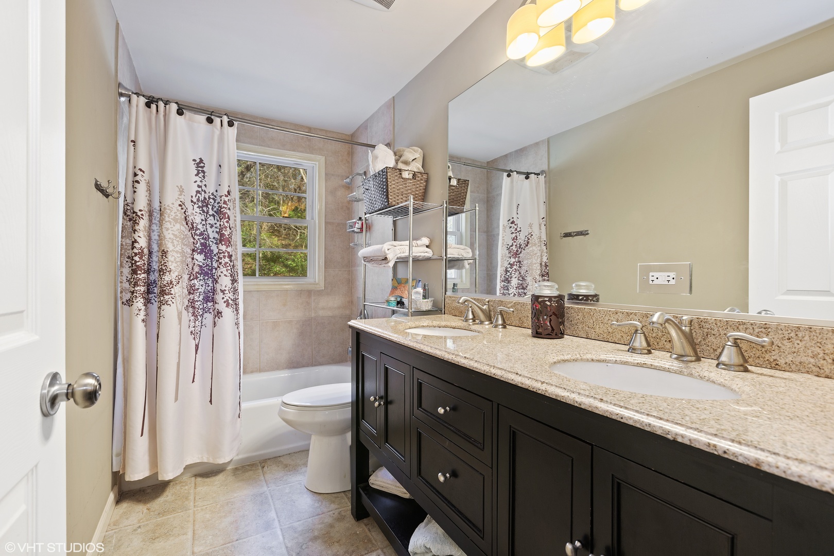 20 Marryat Road Trout Valley, IL 60013 - Photo 10 of 33 a bathroom with a granite countertop double vanity sink mirror and shower