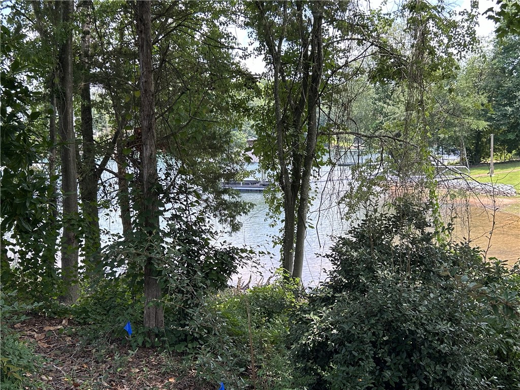 408 Northampton Road, Unit TRACT B Seneca, SC 29672 - Photo 2 of 5 A tranquil lake view unfolds beyond a natural privacy screen of lush trees and verdant foliage.