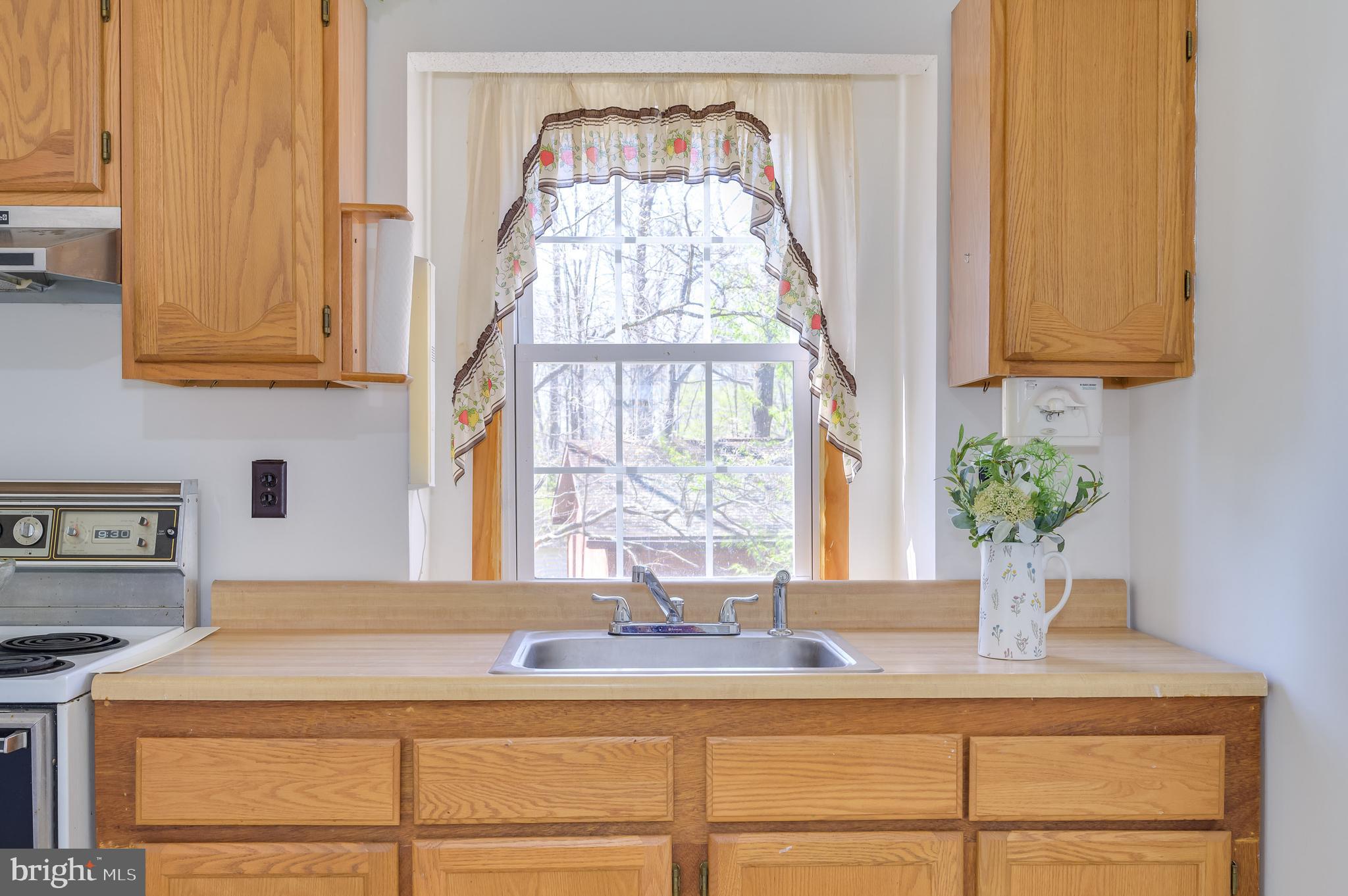 1524 Lamplight Road Bunker Hill, WV 25413 - Photo 14 of 44 a view of a kitchen with granite countertop cabinets and a potted plant