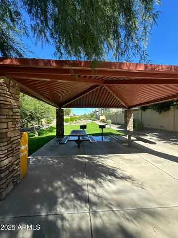 a view of backyard with green space