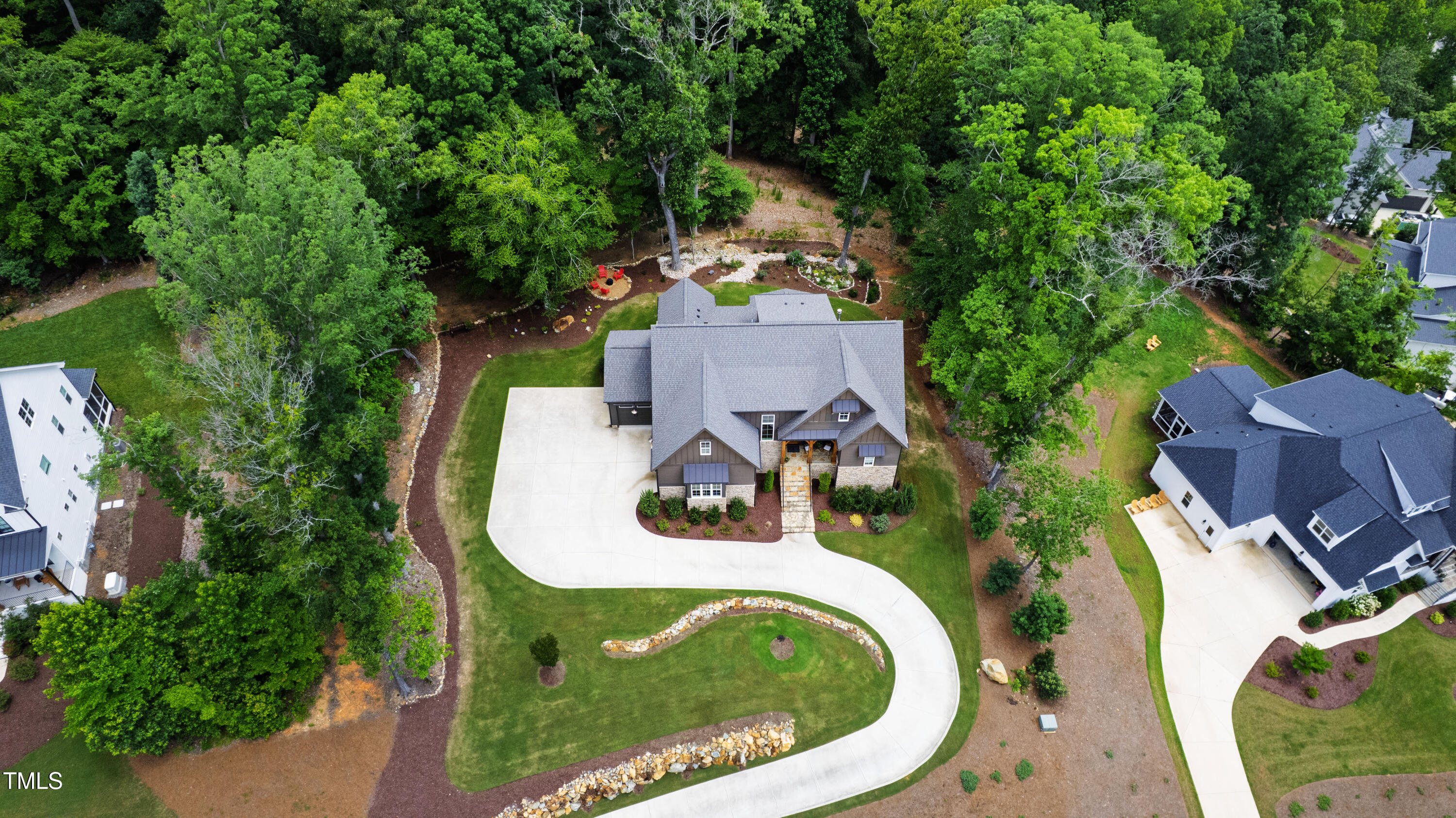 541 Sunset Grove Drive Pittsboro, NC 27312 - Photo 10 of 75 an aerial view of a house with a swimming pool