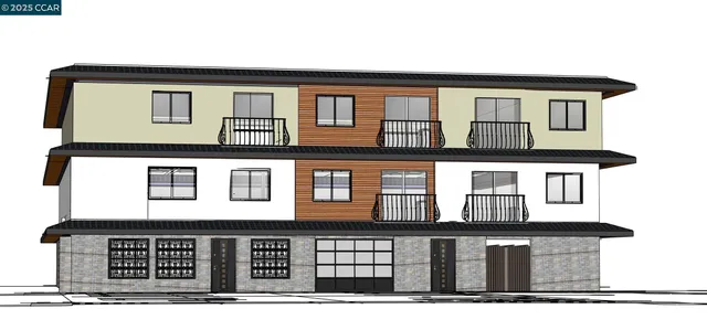 a front view of a house with balcony