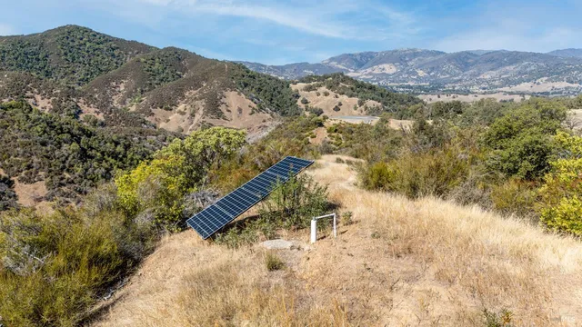 a view of lake and mountain