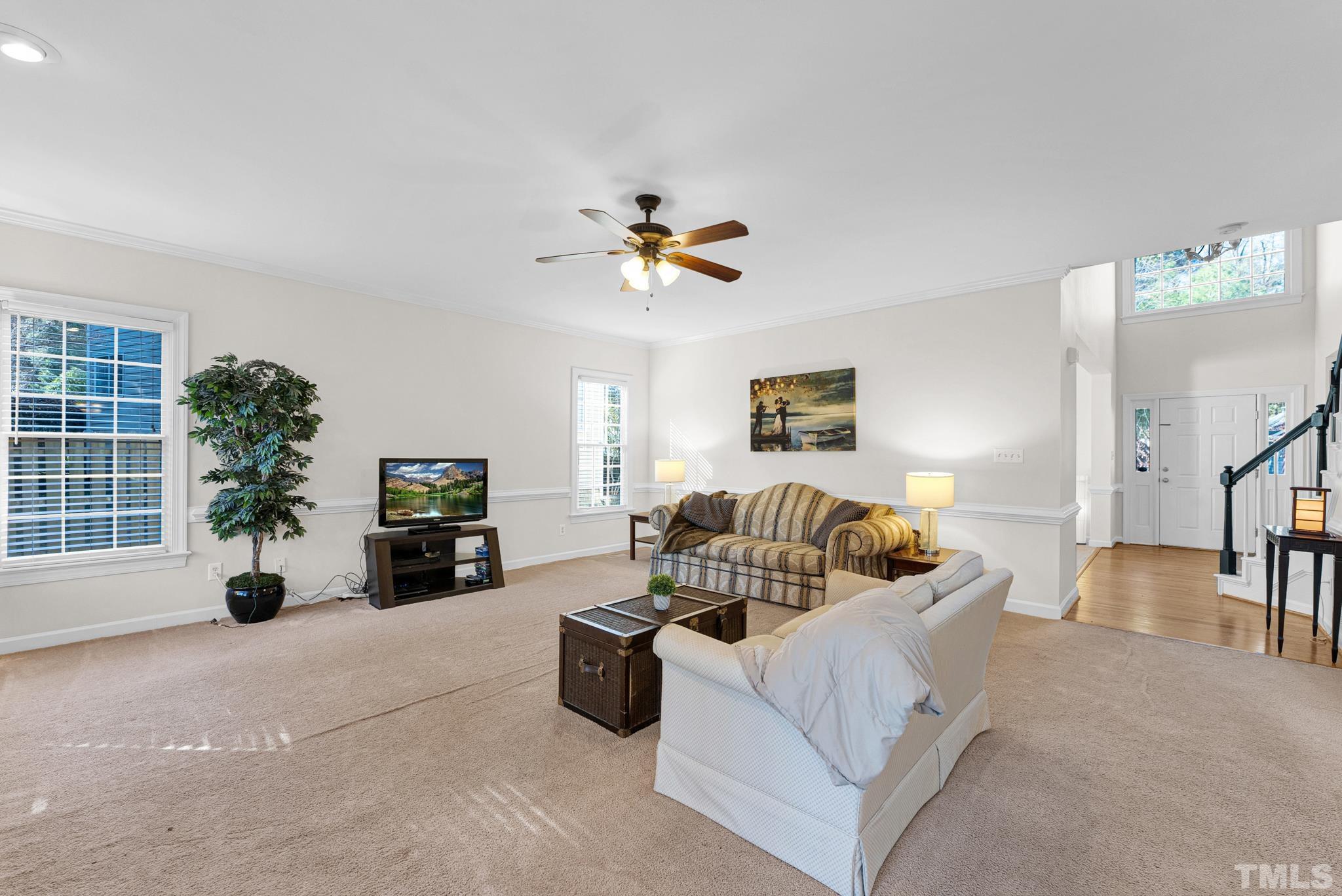 11619 Shavenrock Place Raleigh, NC 27613 - Photo 10 of 20 a living room with furniture and a potted plant