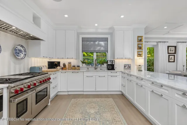 a view of a bench in a garden