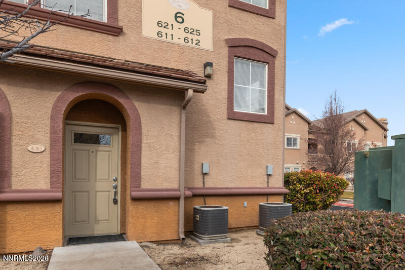 a front view of a house with balcony