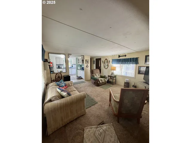 a living room with furniture and a couch