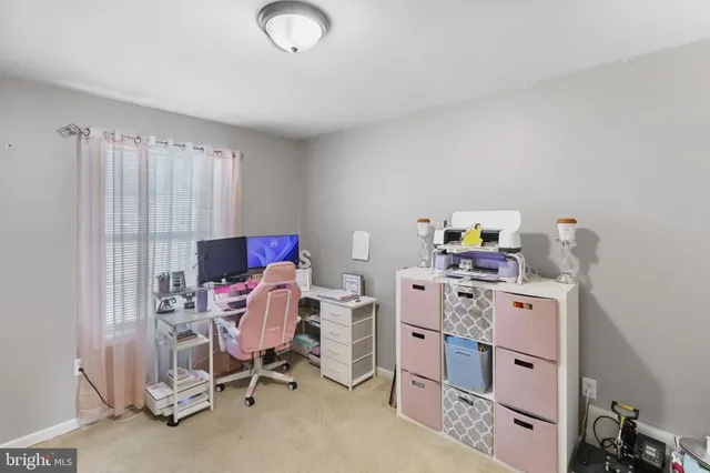 a workspace with furniture