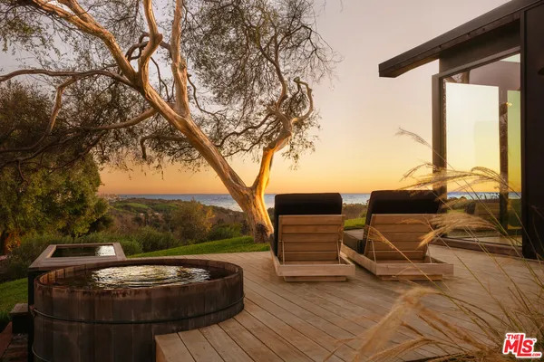a view of outdoor space with seating