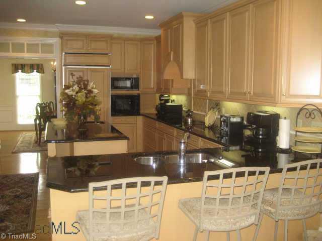 Other. No expenses spared when remodeling was done. Granite counters, tile backsplash, island with sink, breakfast bar, top of the line custom cabinetry, built-in refrigerator, double ovens ++