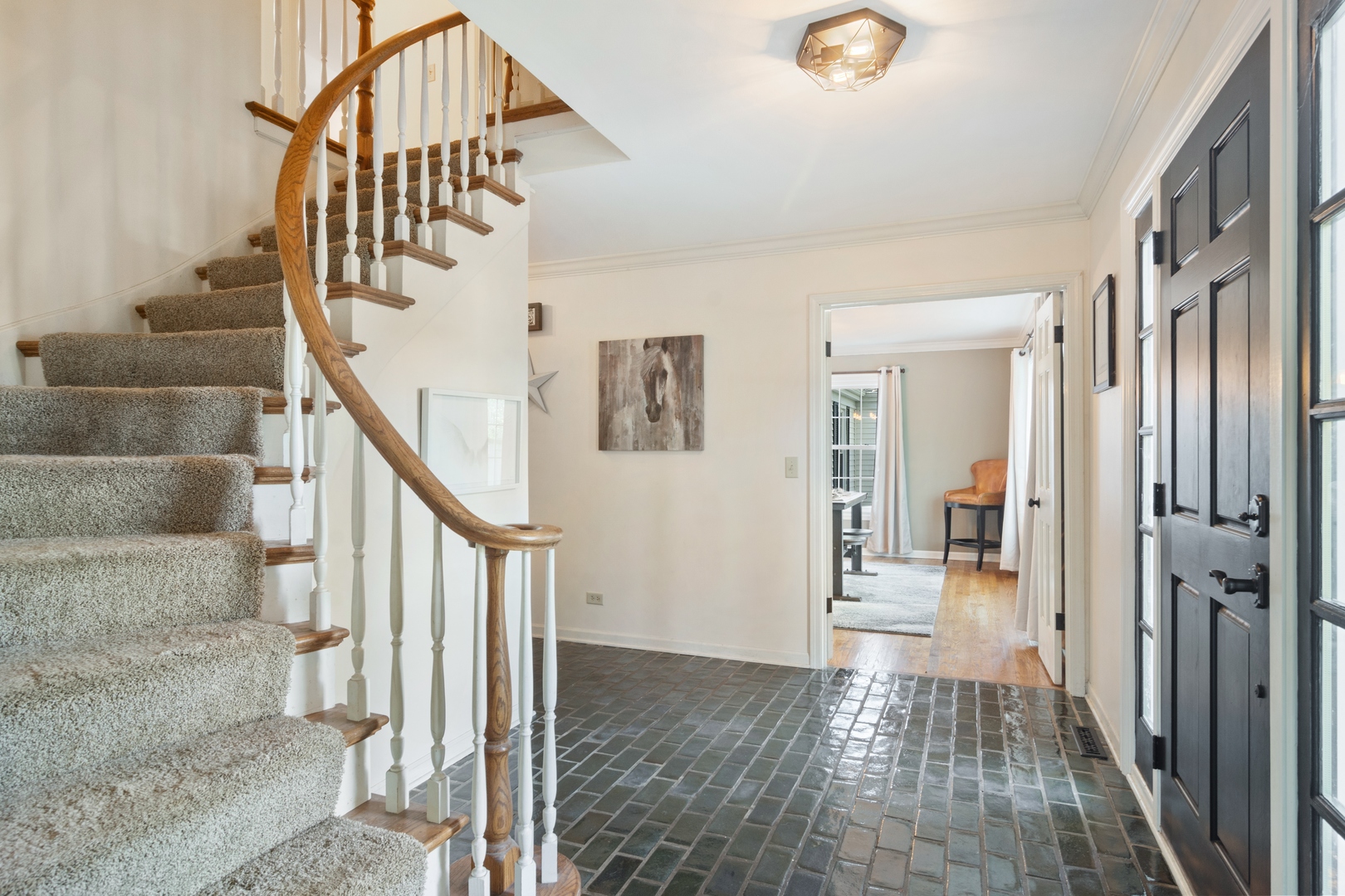 21361 West Brandon Road Kildeer, IL 60047 - Photo 5 of 30 a view of staircase with lots of frames and trees