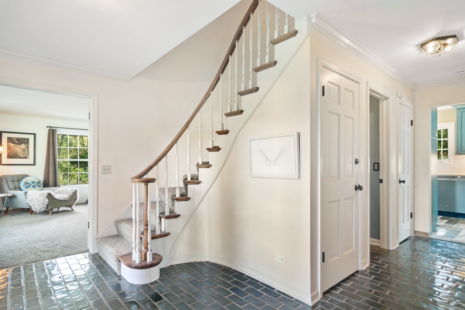 21361 West Brandon Road Kildeer, IL 60047 - Photo 6 of 30 a view of entryway and hall with wooden floor