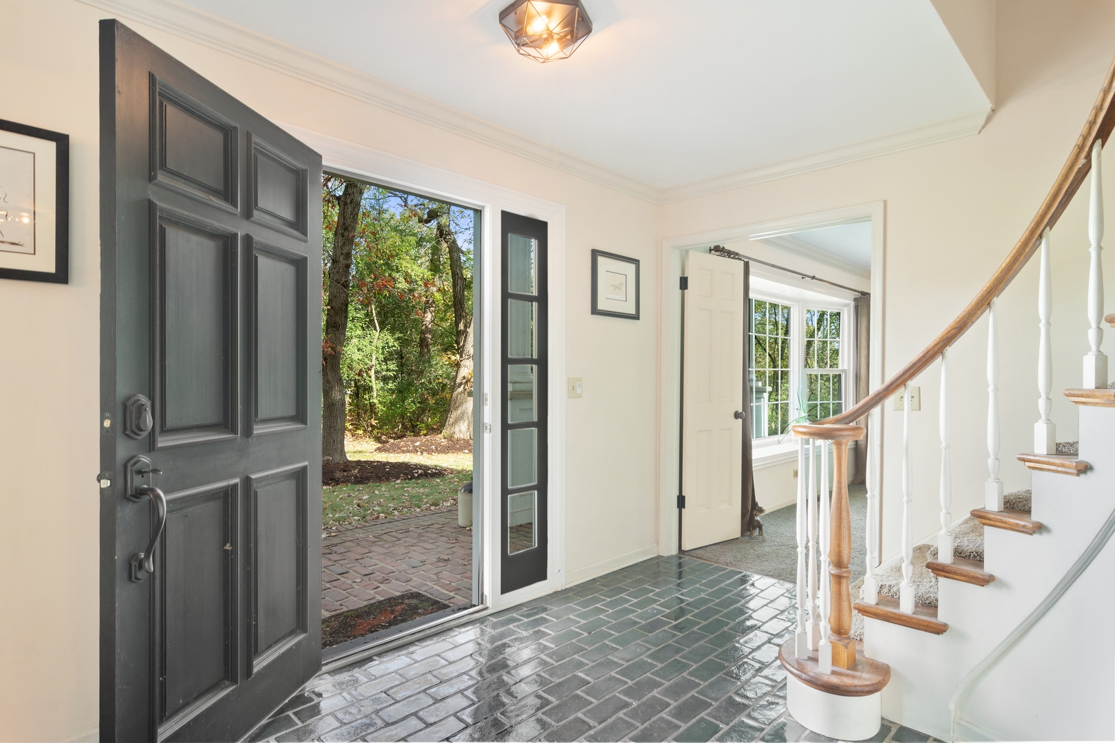 21361 West Brandon Road Kildeer, IL 60047 - Photo 7 of 30 a view of entryway with wooden floor and door