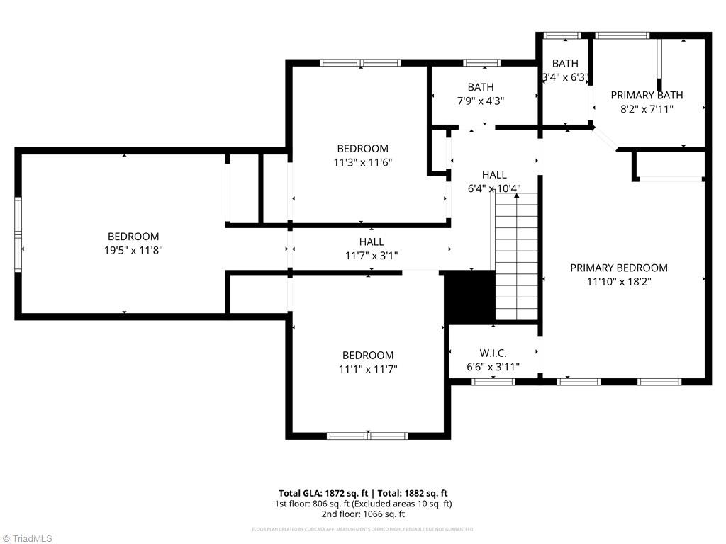 3659 Canopy Oak Court High Point, NC 27265 - Photo 42 of 42 Second Level Floorplan.