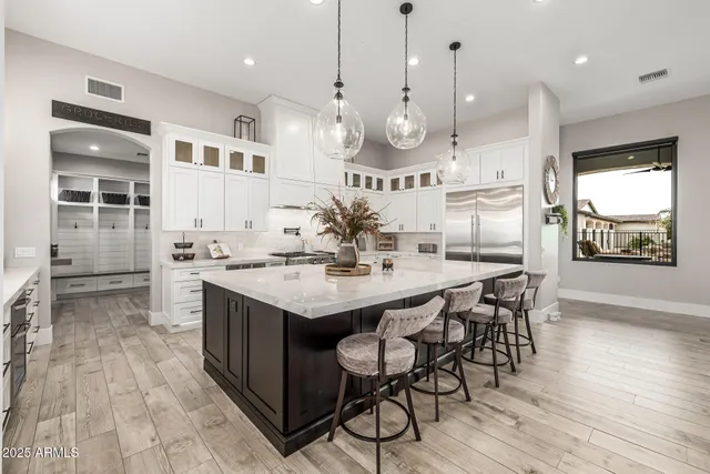 a view of a city with an ocean view