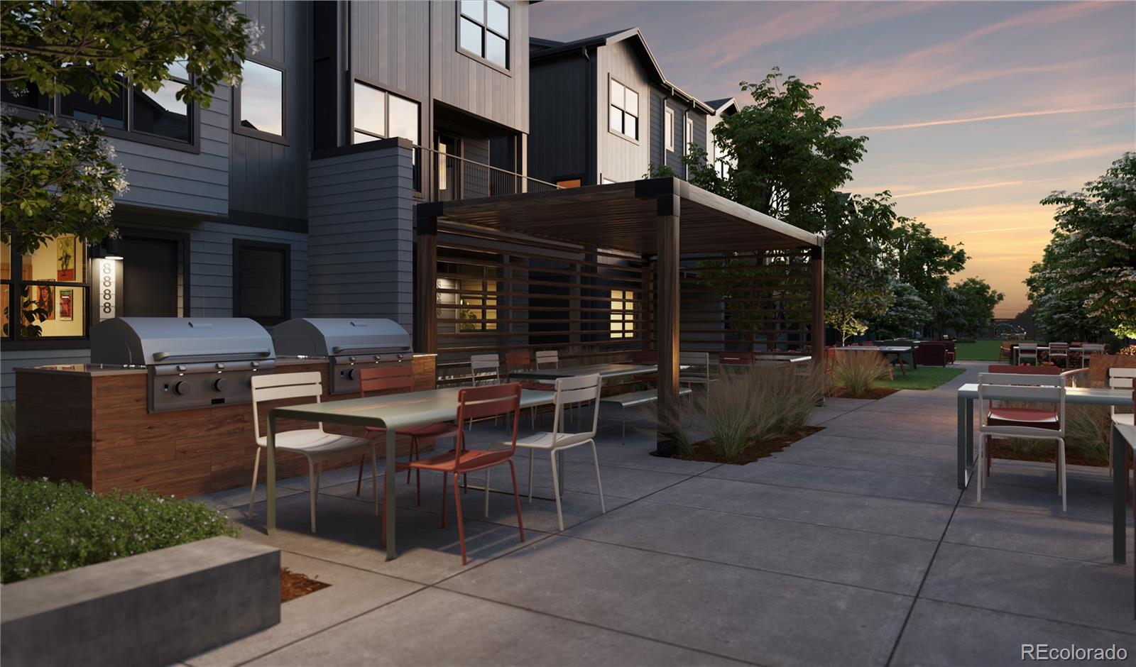 6441 Meade Way Arvada, CO 80003 - Photo 25 of 30 a view of a patio with a table and chairs in patio