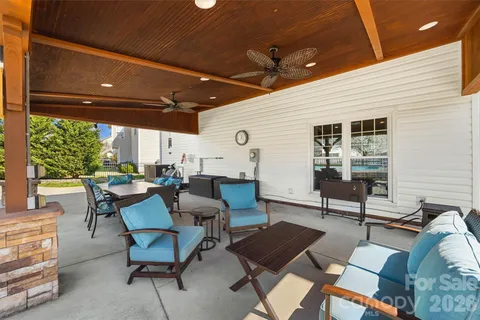 a outdoor space with furniture
