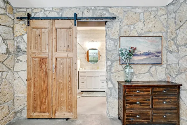 a view of front door with hallway