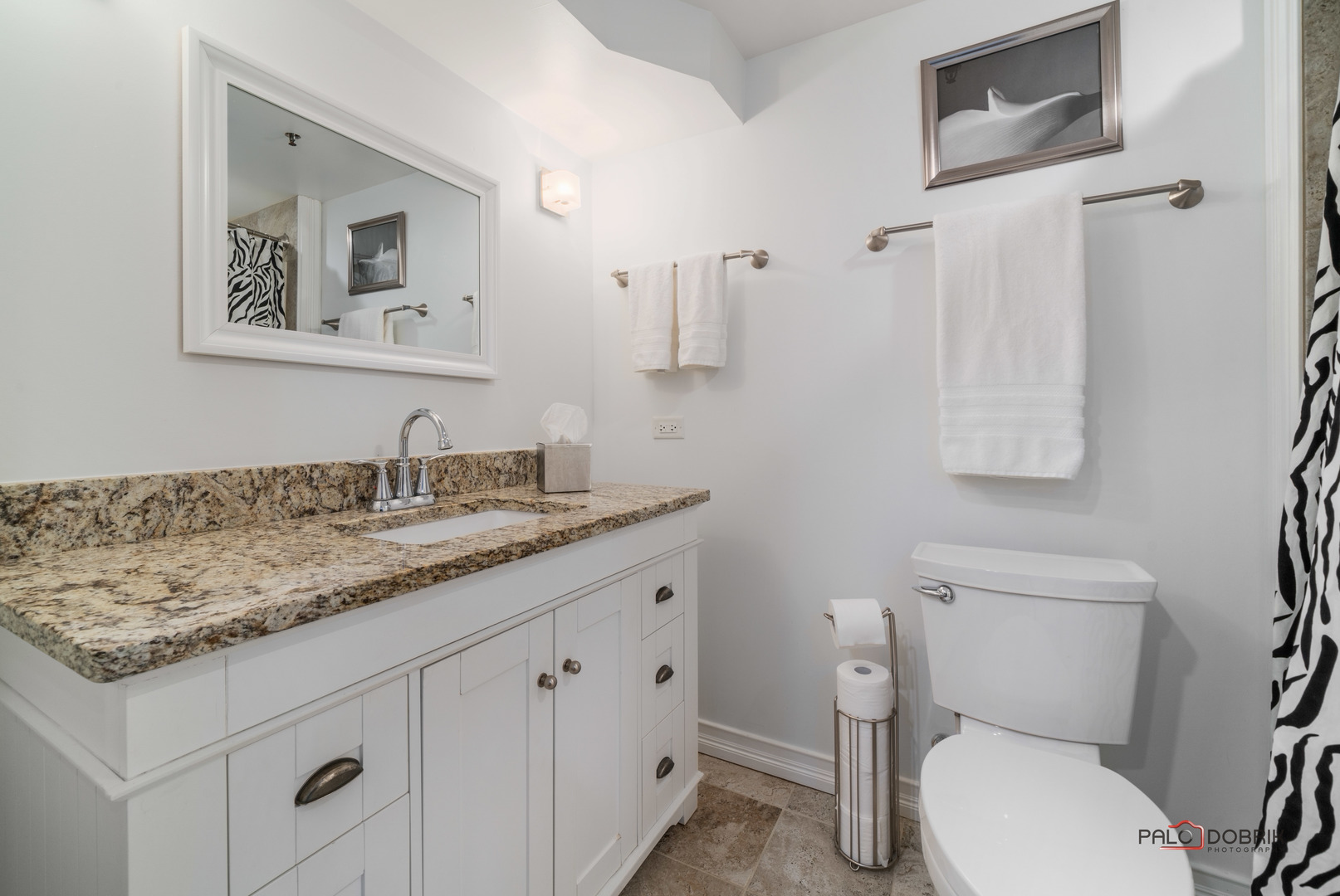 2307 Old Hicks Road Long Grove, IL 60047 - Photo 38 of 59 a bathroom with a granite countertop toilet sink and mirror