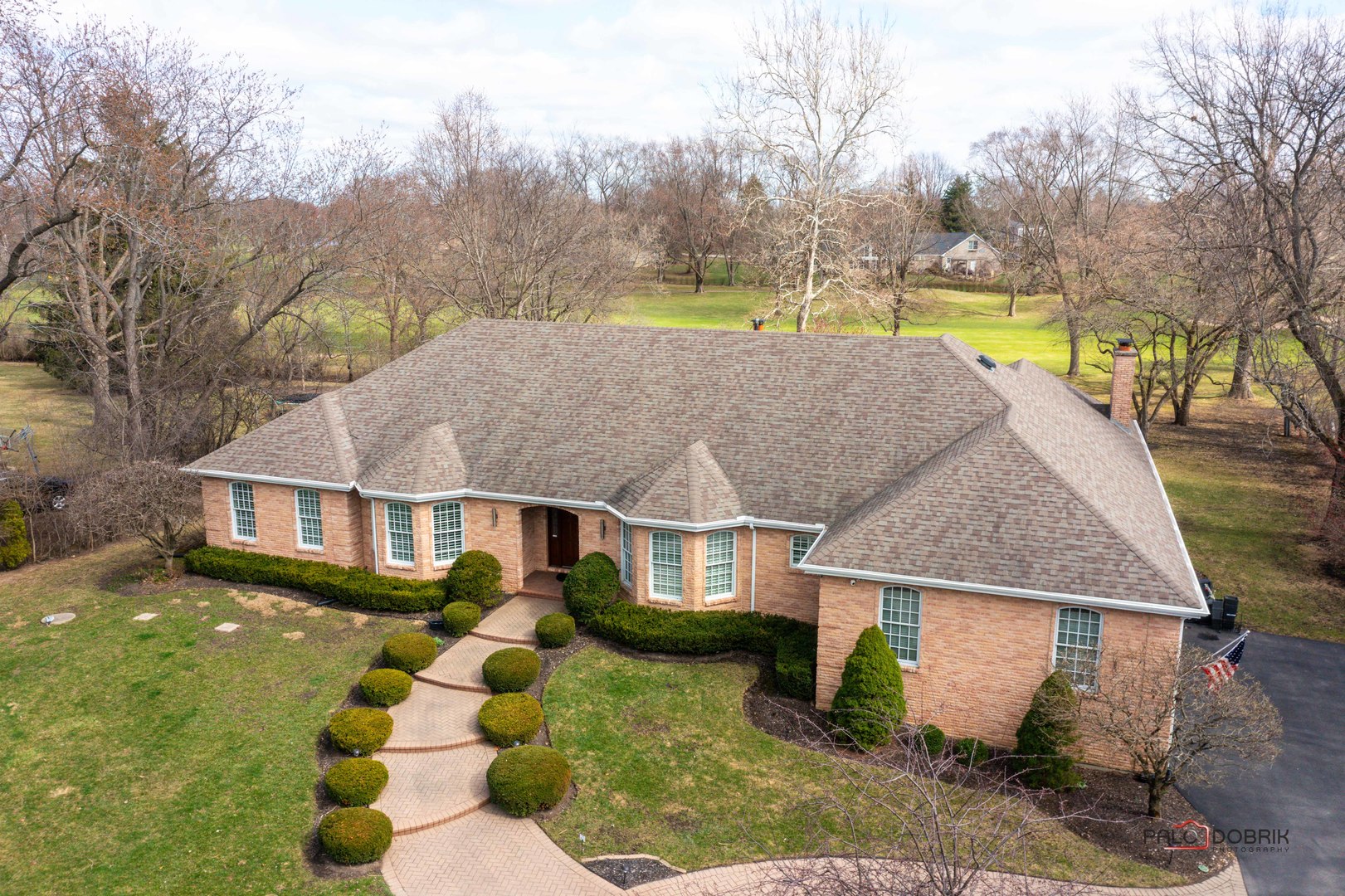 2307 Old Hicks Road Long Grove, IL 60047 - Photo 53 of 59 aerial view of a house with swimming pool next to a yard