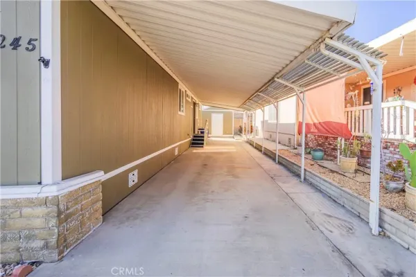 a view of an empty room with stairs