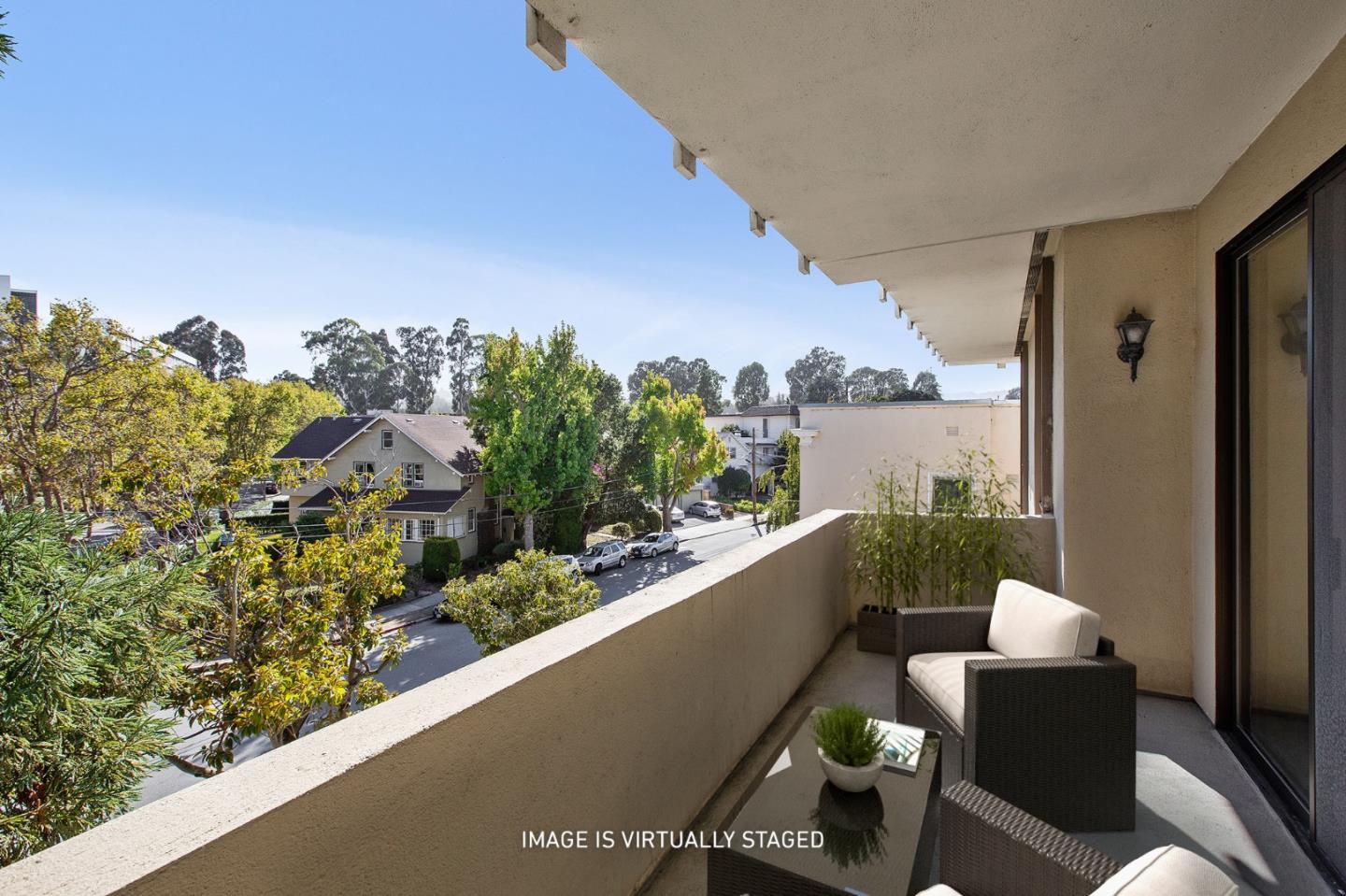 500 Almer Road, Unit 301 Burlingame, CA 94010 - Photo 5 of 24 a view of a balcony with chairs