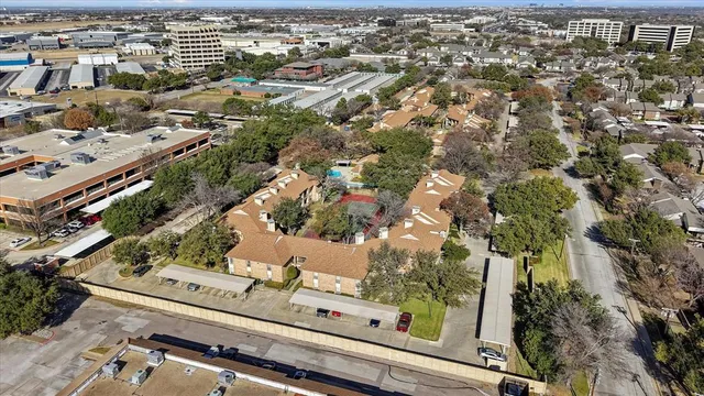 an aerial view of multiple house
