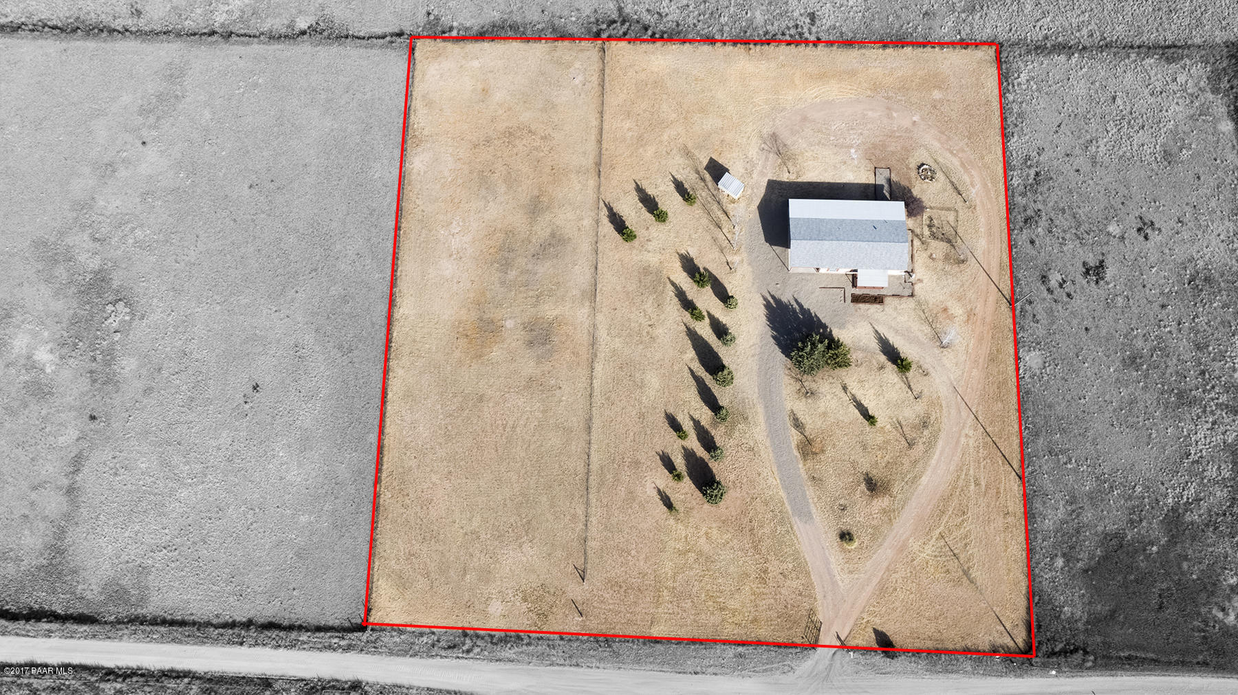 1370 West Antelope Run Road Paulden, AZ 86334 - Photo 8 of 35 Aerial Outlined