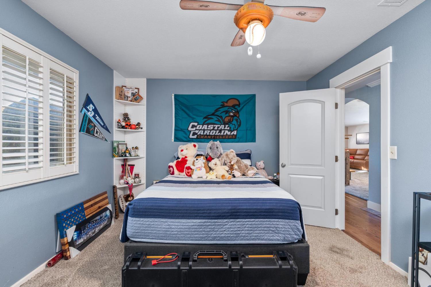 13791 Castle Road Manteca, CA 95336 - Photo 36 of 96 bedroom featuring carpet flooring and a ceiling fan