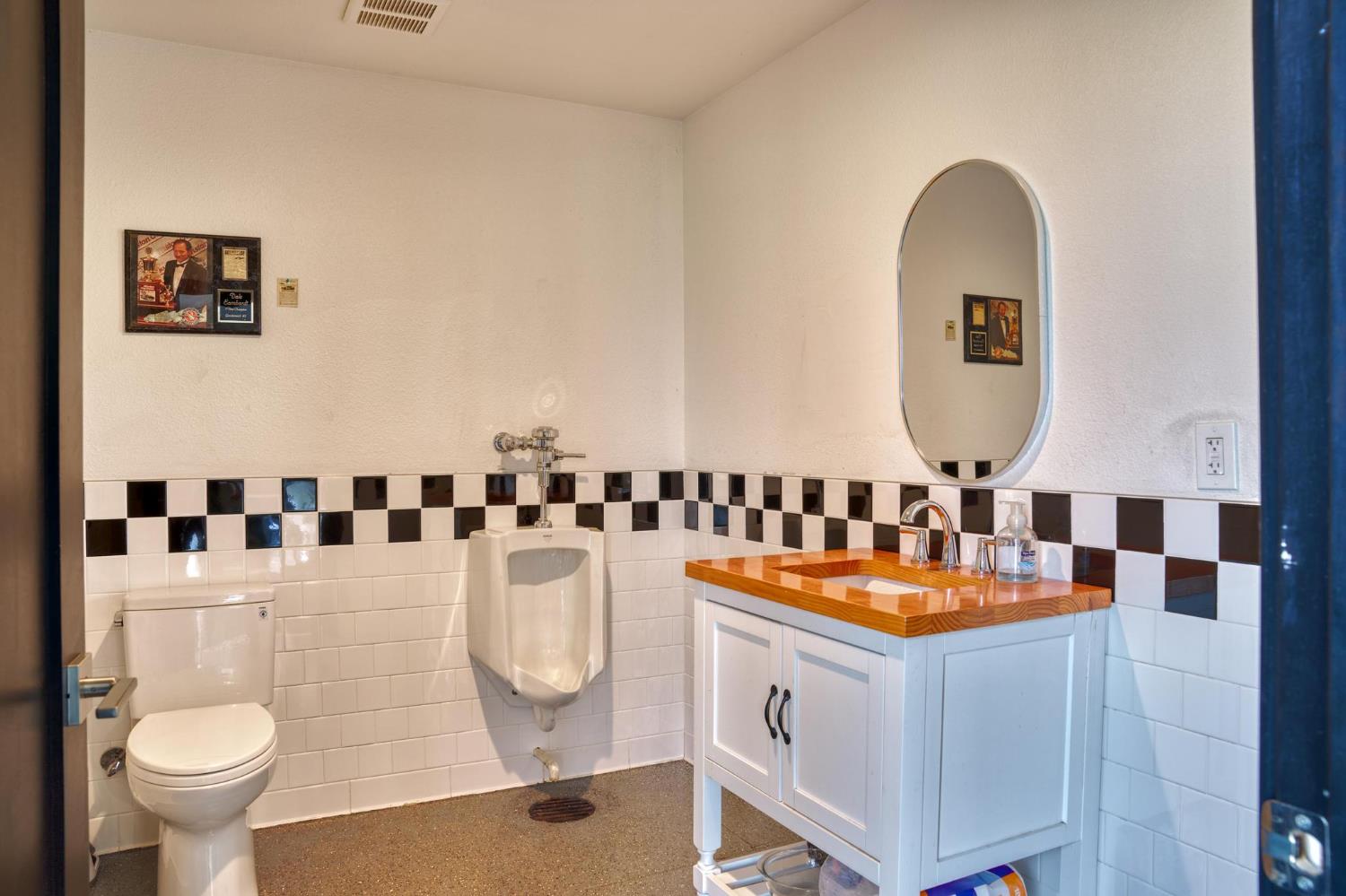 13791 Castle Road Manteca, CA 95336 - Photo 85 of 96 a bathroom with a sink a toilet and a mirror
