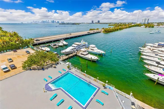 a view of a lake with a mountain