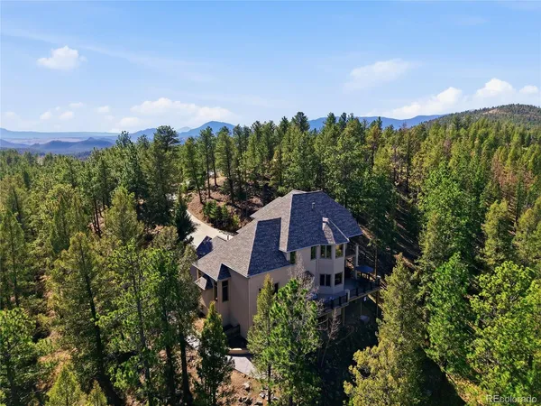 aerial view of a house