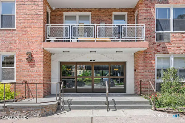 a front view of a building
