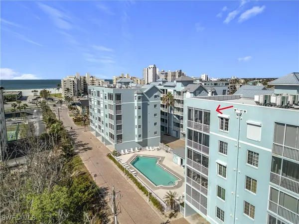 a city view with tall buildings