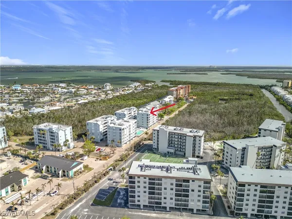 a view of a city and ocean view